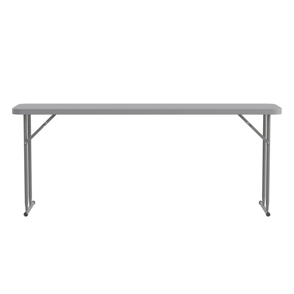 6-Foot Gray Plastic Folding Training Table. Picture 7