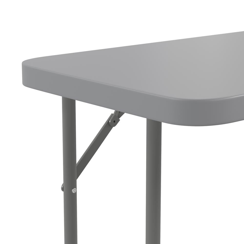 6-Foot Gray Plastic Folding Training Table. Picture 8