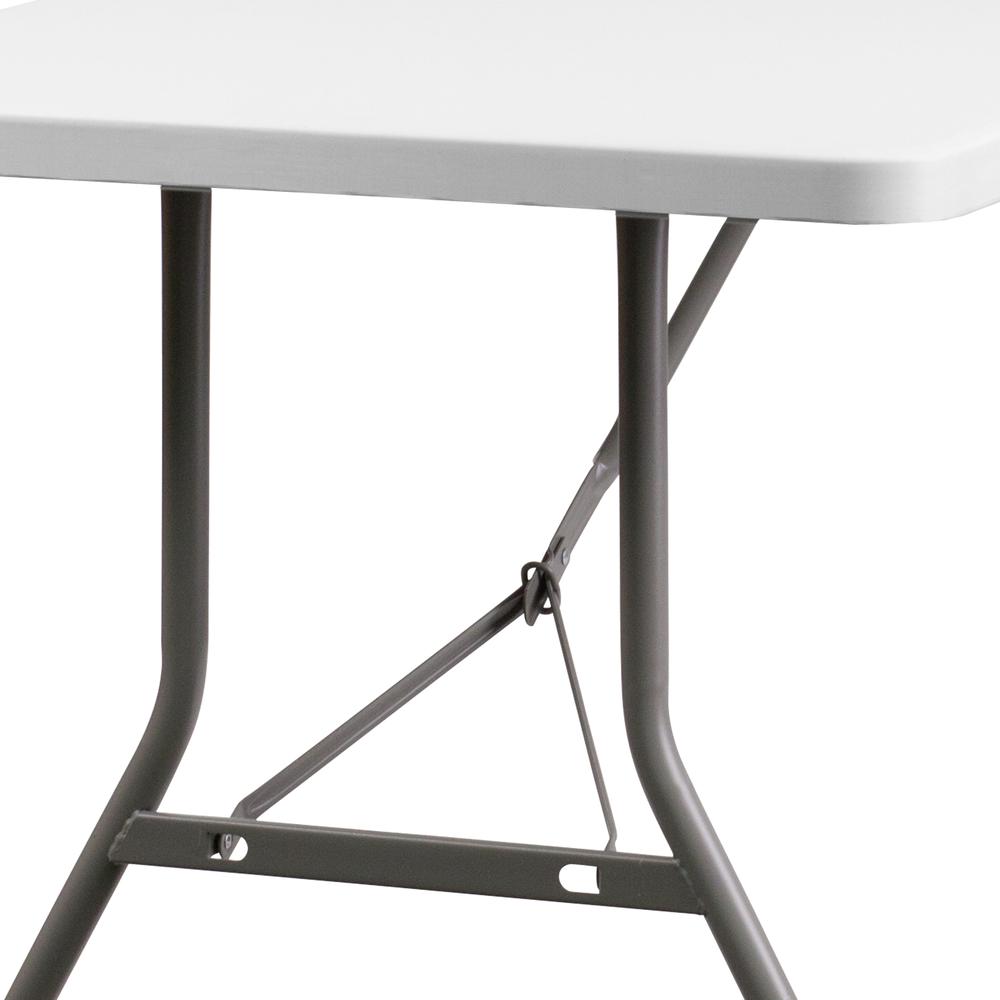 8-Foot Granite White Plastic Folding Table. Picture 6