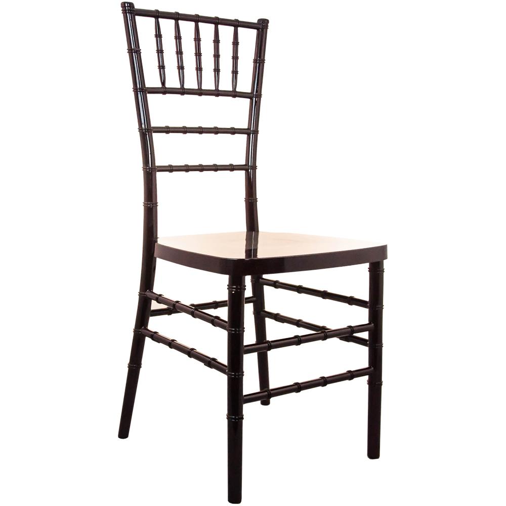 Mahogany Resin Chiavari Chair. Picture 1