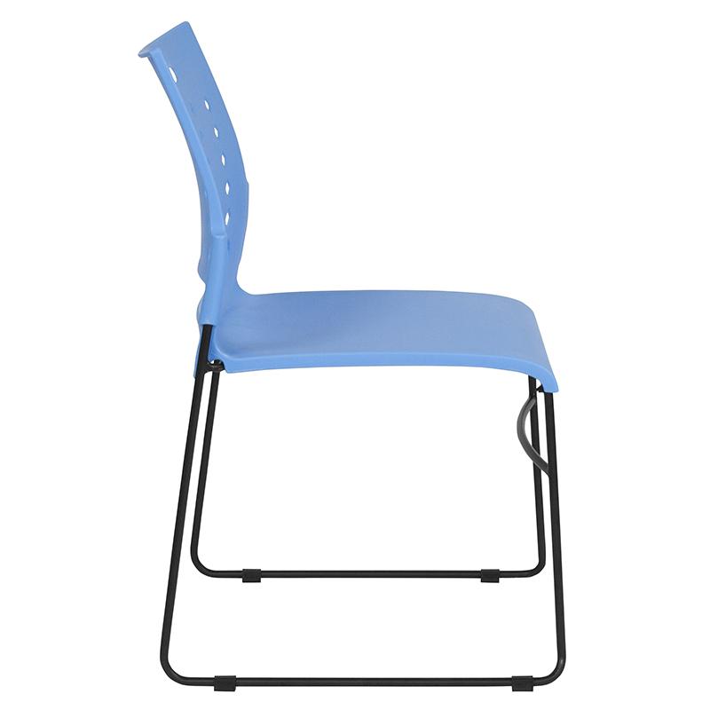 881 lb. Capacity Blue Sled Base Stack Chair with Air-Vent Back. Picture 8