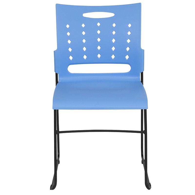 881 lb. Capacity Blue Sled Base Stack Chair with Air-Vent Back. Picture 9