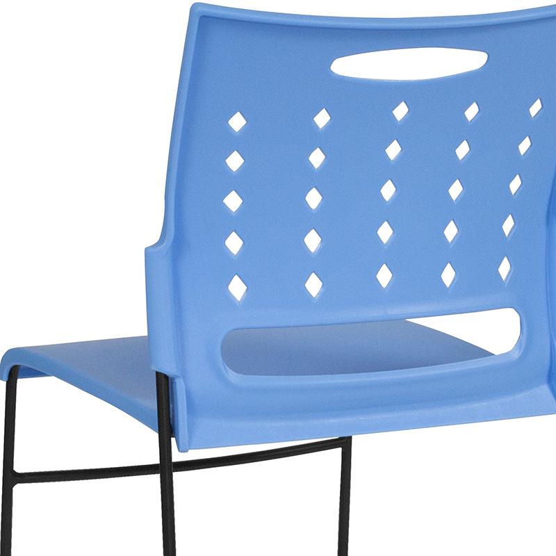 881 lb. Capacity Blue Sled Base Stack Chair with Air-Vent Back. Picture 10