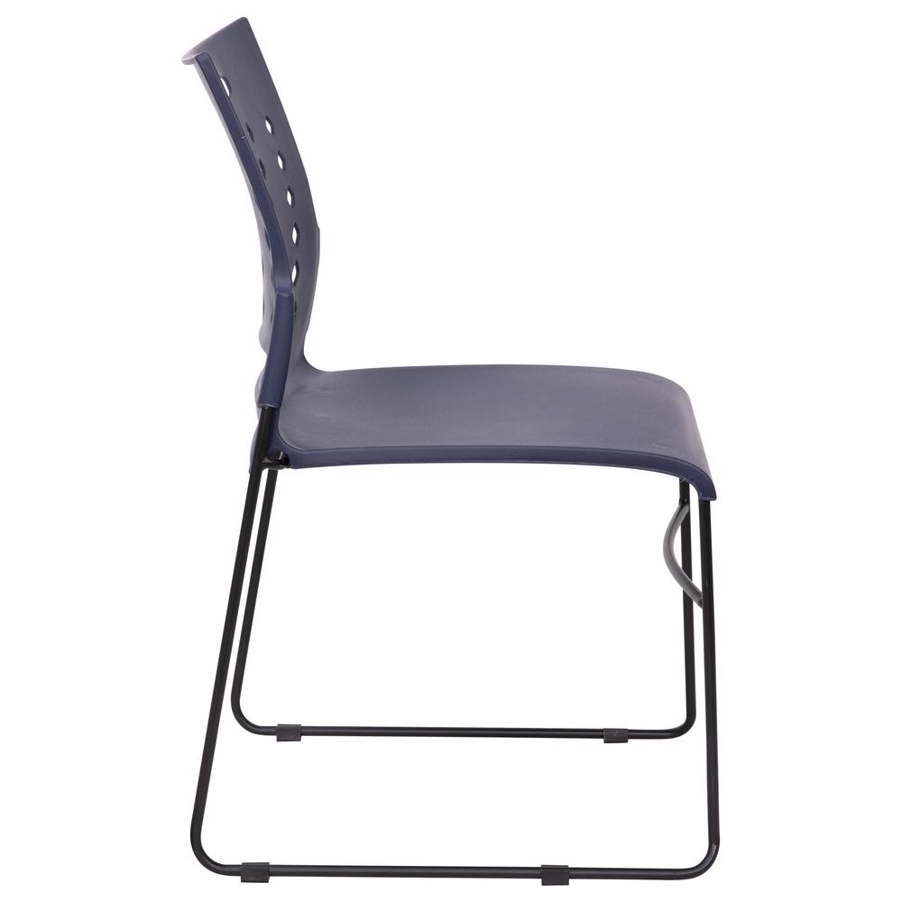 HERCULES Series 881 lb. Capacity Navy Sled Base Stack Chair with Air-Vent Back. Picture 10