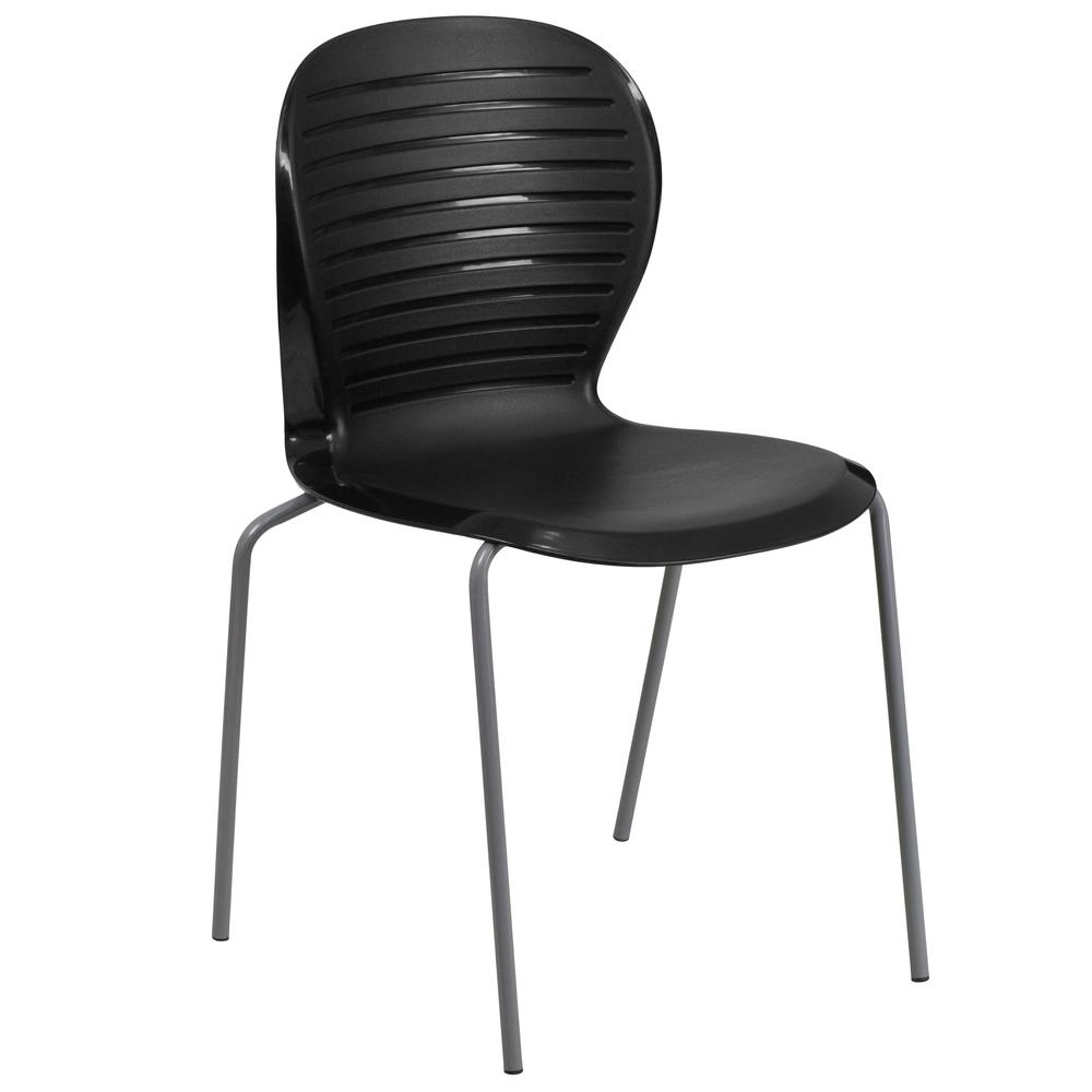 HERCULES Series 551 lb. Capacity Black Stack Chair. The main picture.