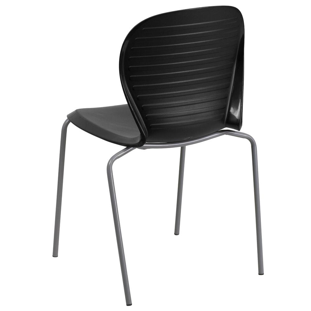 HERCULES Series 551 lb. Capacity Black Stack Chair. Picture 3