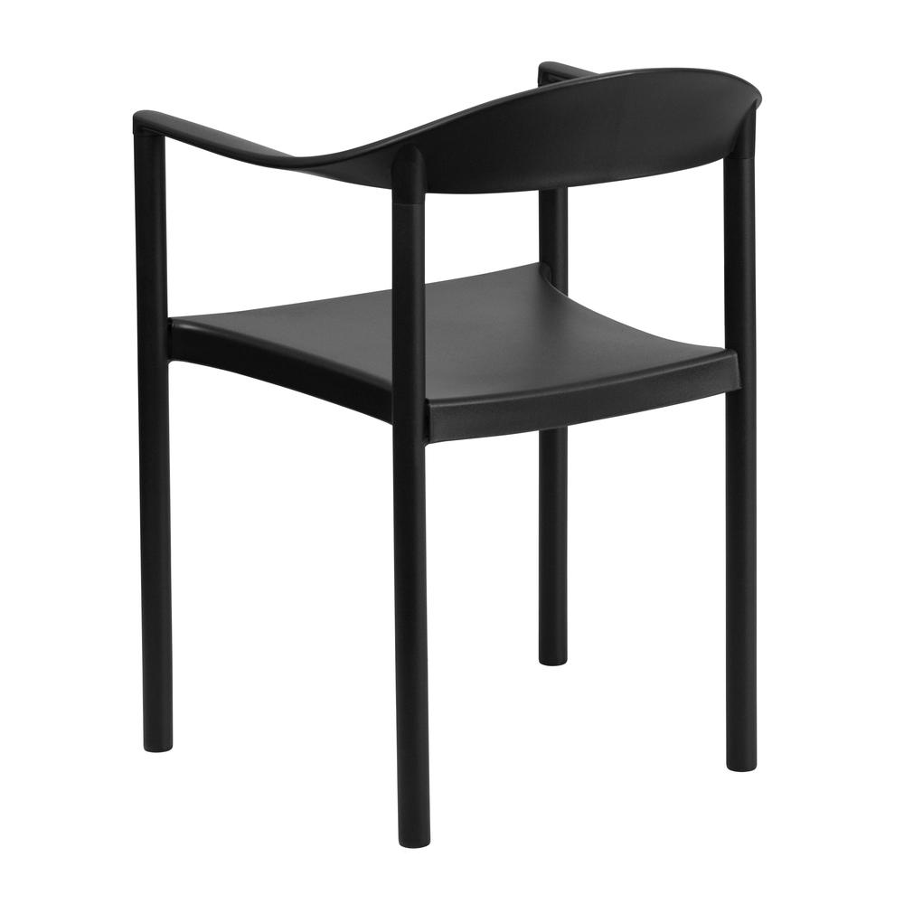 1000 lb. Capacity Black Plastic Cafe Stack Chair. Picture 3
