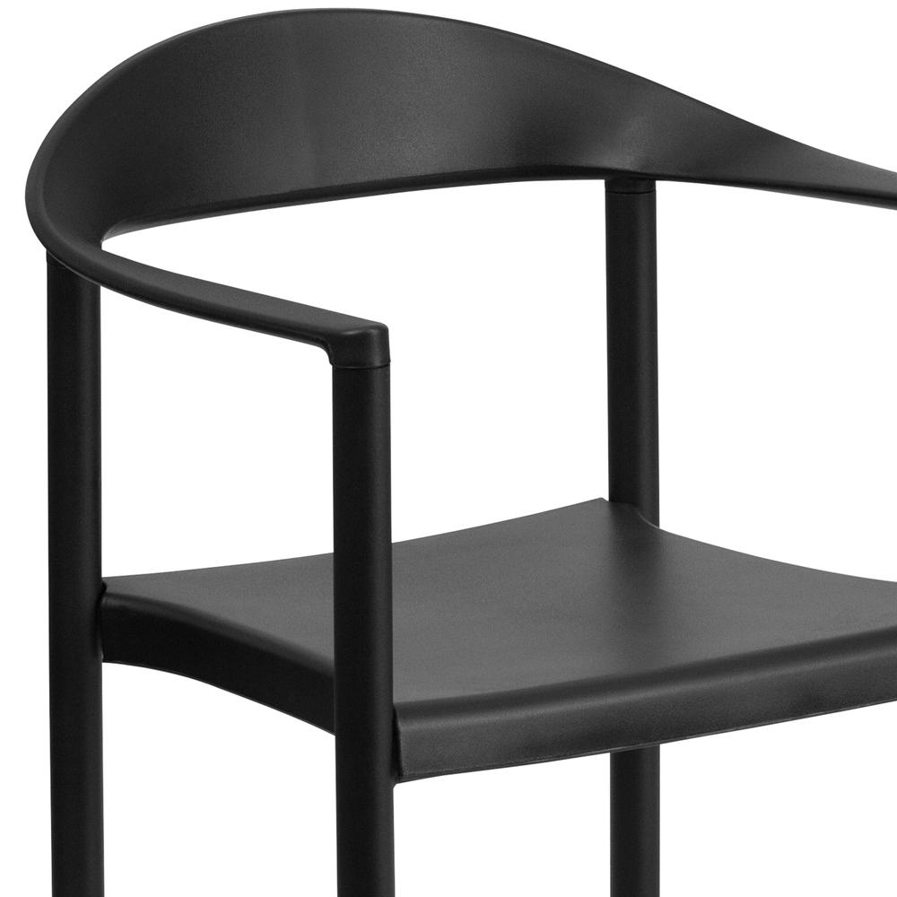 1000 lb. Capacity Black Plastic Cafe Stack Chair. Picture 6