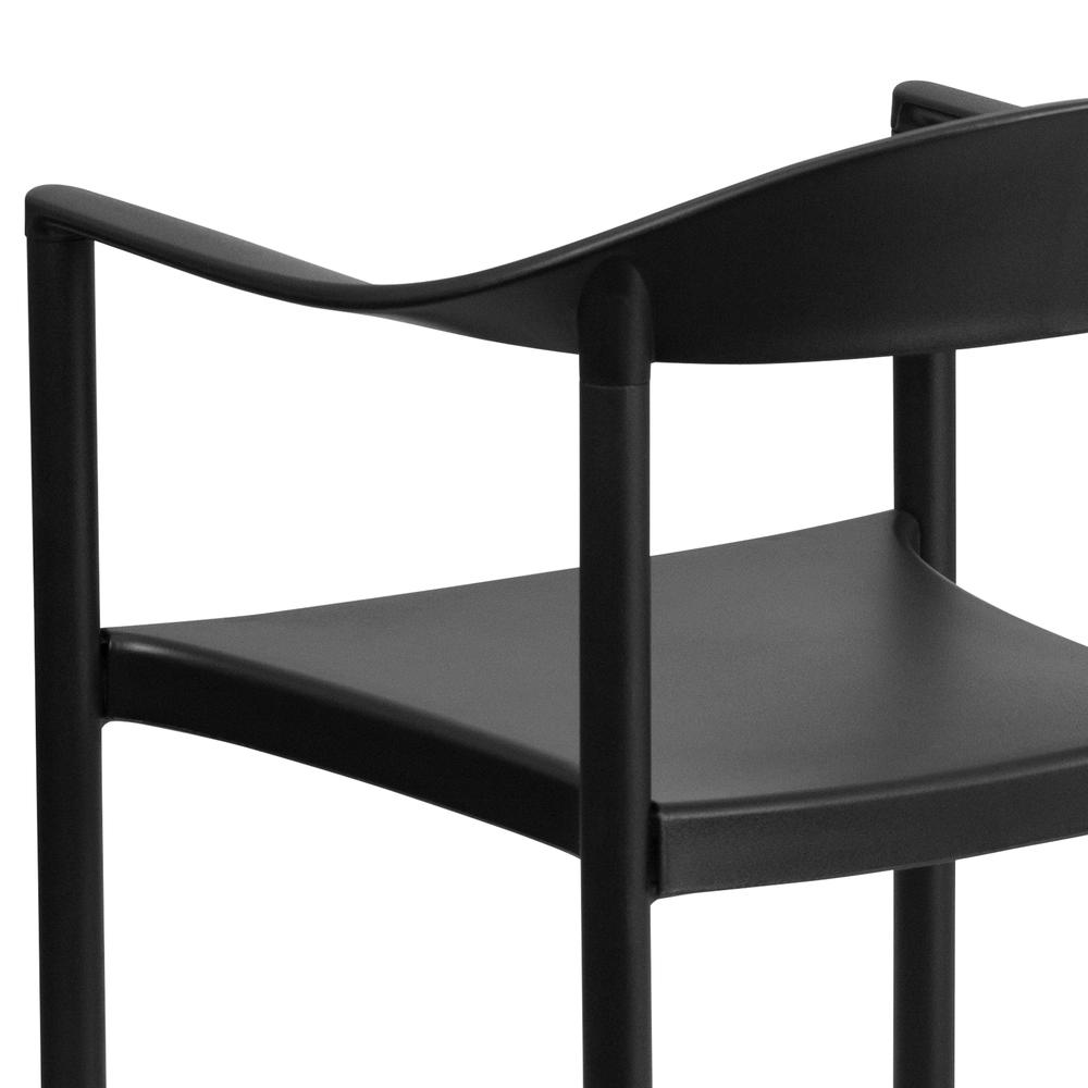 1000 lb. Capacity Black Plastic Cafe Stack Chair. Picture 7