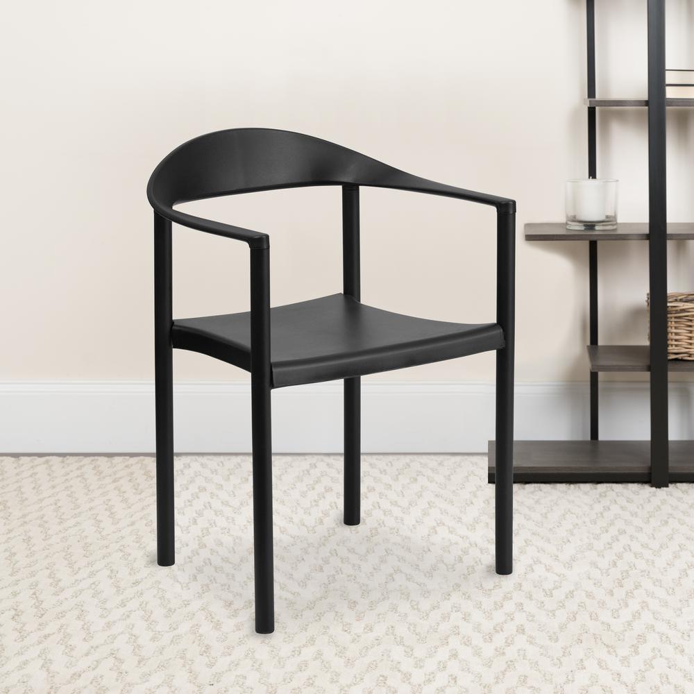 1000 lb. Capacity Black Plastic Cafe Stack Chair. Picture 8
