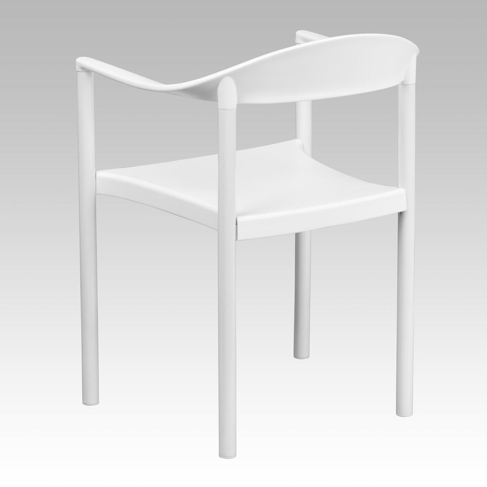 1000 lb. Capacity White Plastic Cafe Stack Chair. Picture 3
