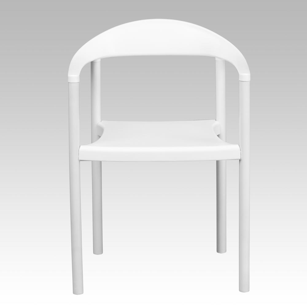 1000 lb. Capacity White Plastic Cafe Stack Chair. Picture 4