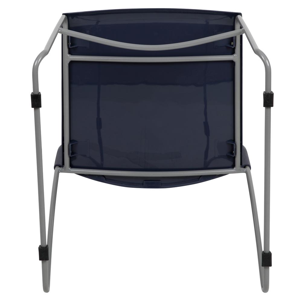 HERCULES Series 661 lb. Capacity Navy Stack Chair with Air-Vent Back and Gray Powder Coated Sled Base. Picture 10