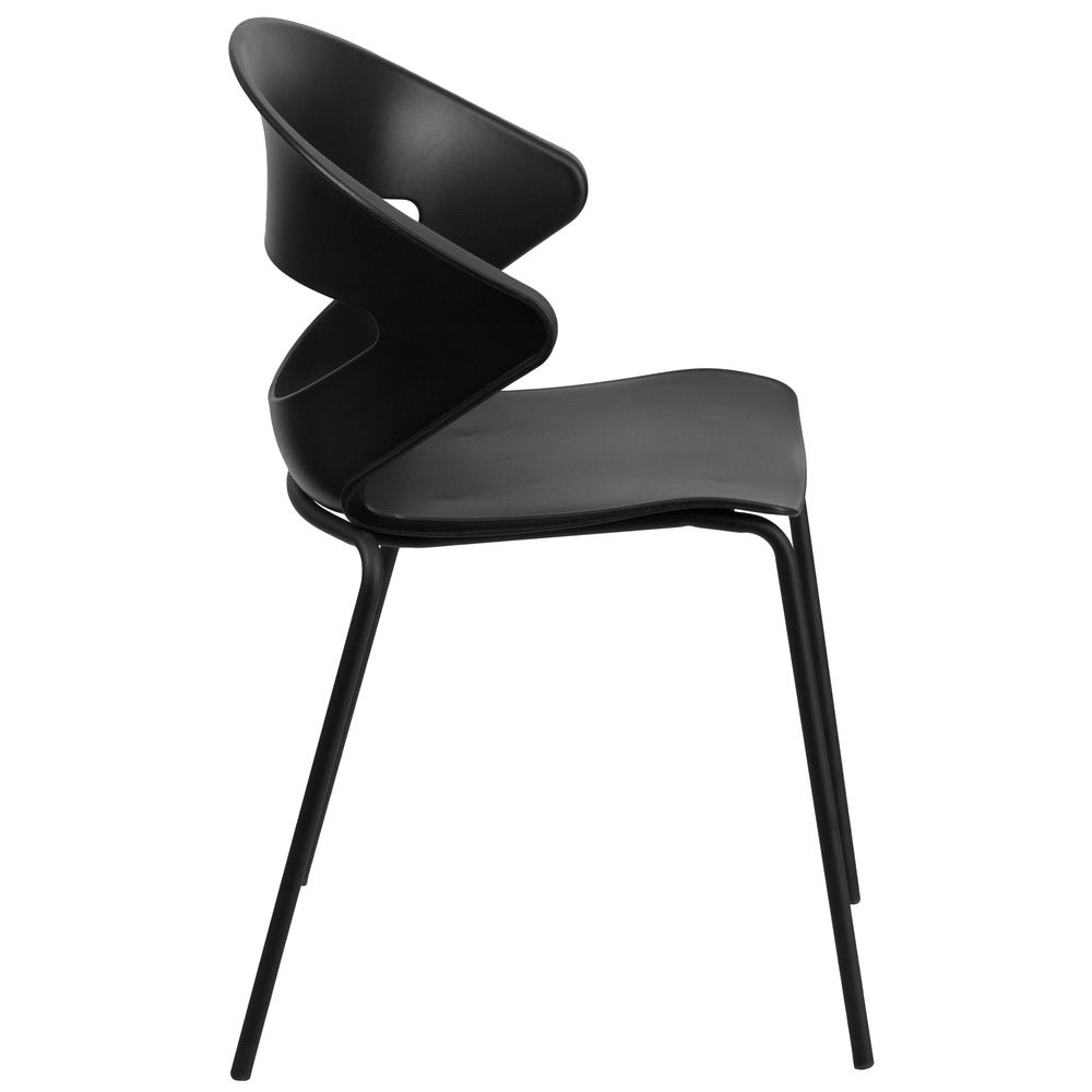 HERCULES Series 440 lb. Capacity Black Stack Chair. Picture 2