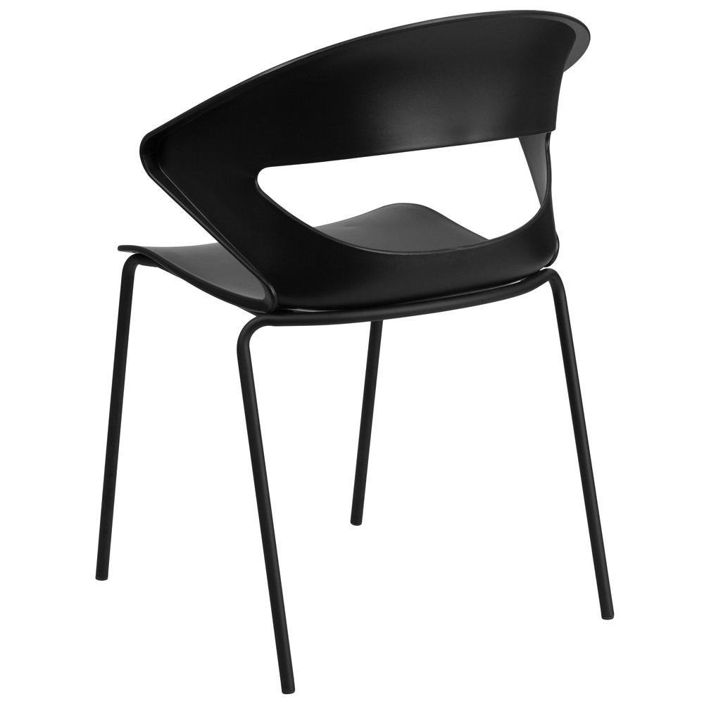 HERCULES Series 440 lb. Capacity Black Stack Chair. Picture 3