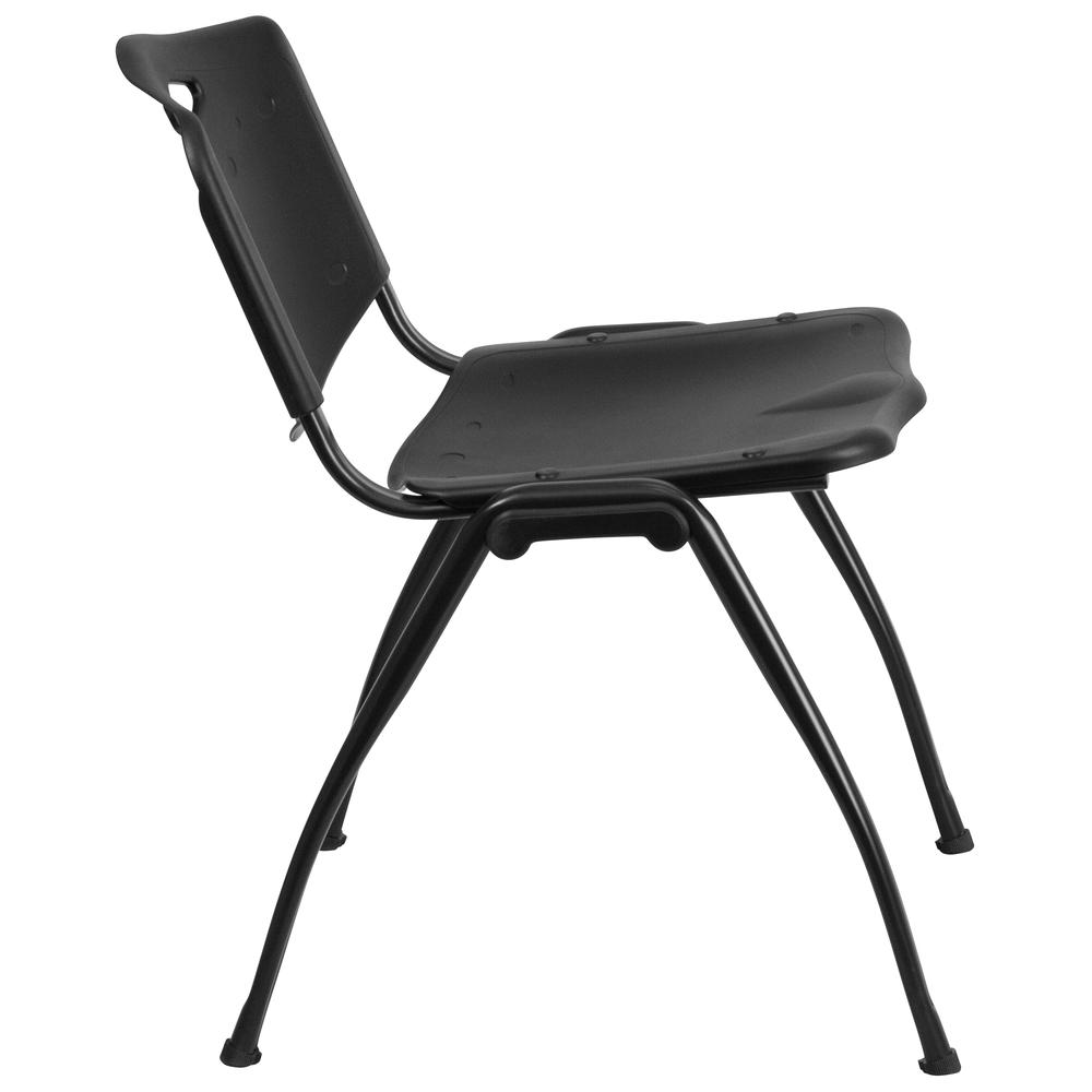880 lb. Capacity Black Plastic Stack Chair. Picture 2
