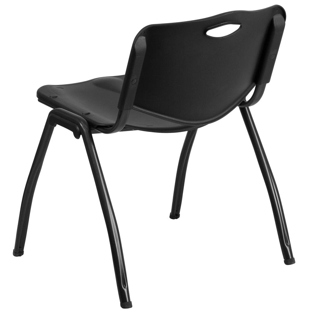 880 lb. Capacity Black Plastic Stack Chair. Picture 3