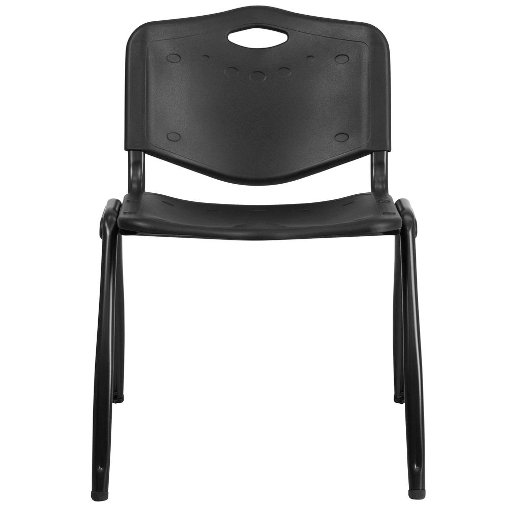 880 lb. Capacity Black Plastic Stack Chair. Picture 4