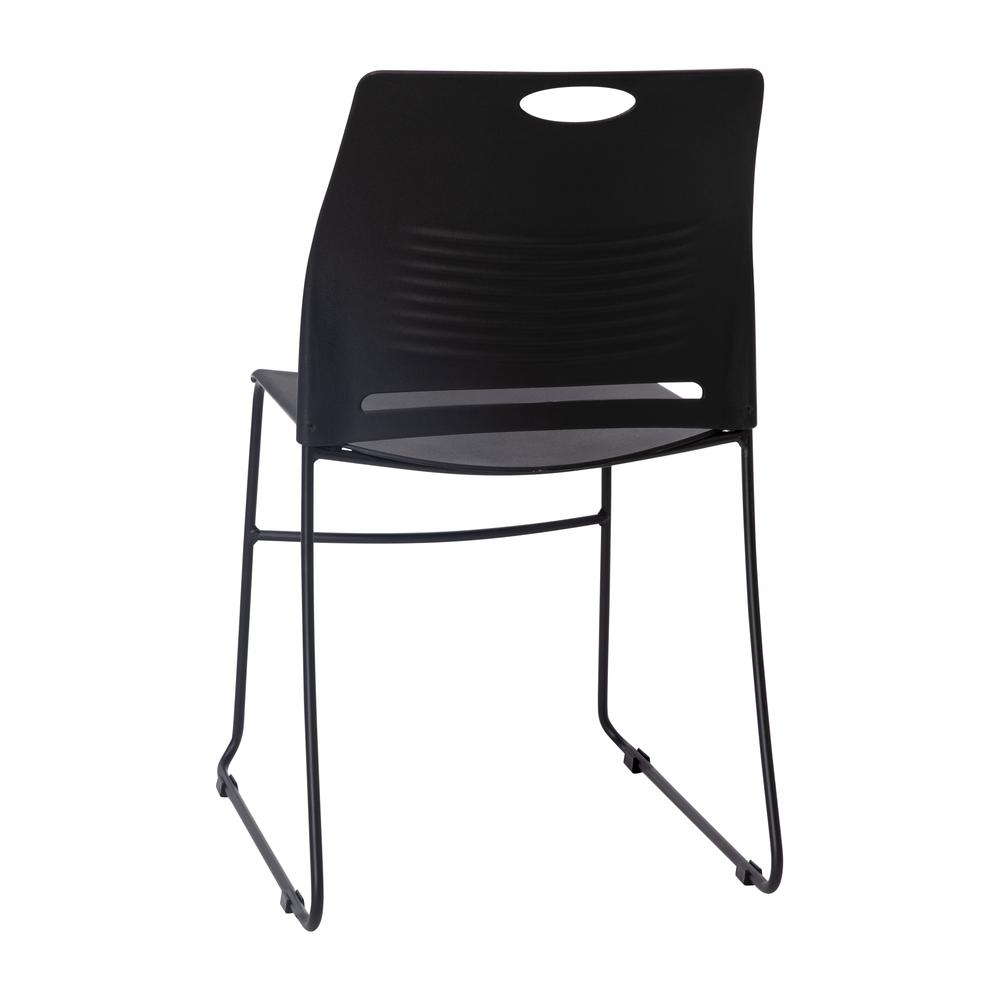 Modern Commercial Grade Contoured Stack Chair with Sled Base. Picture 2