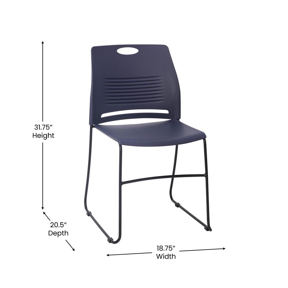 Modern Commercial Grade Stacking Chair with Lumbar Support. Picture 8