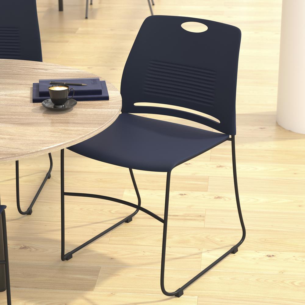 Modern Commercial Grade Stacking Chair with Lumbar Support. Picture 9