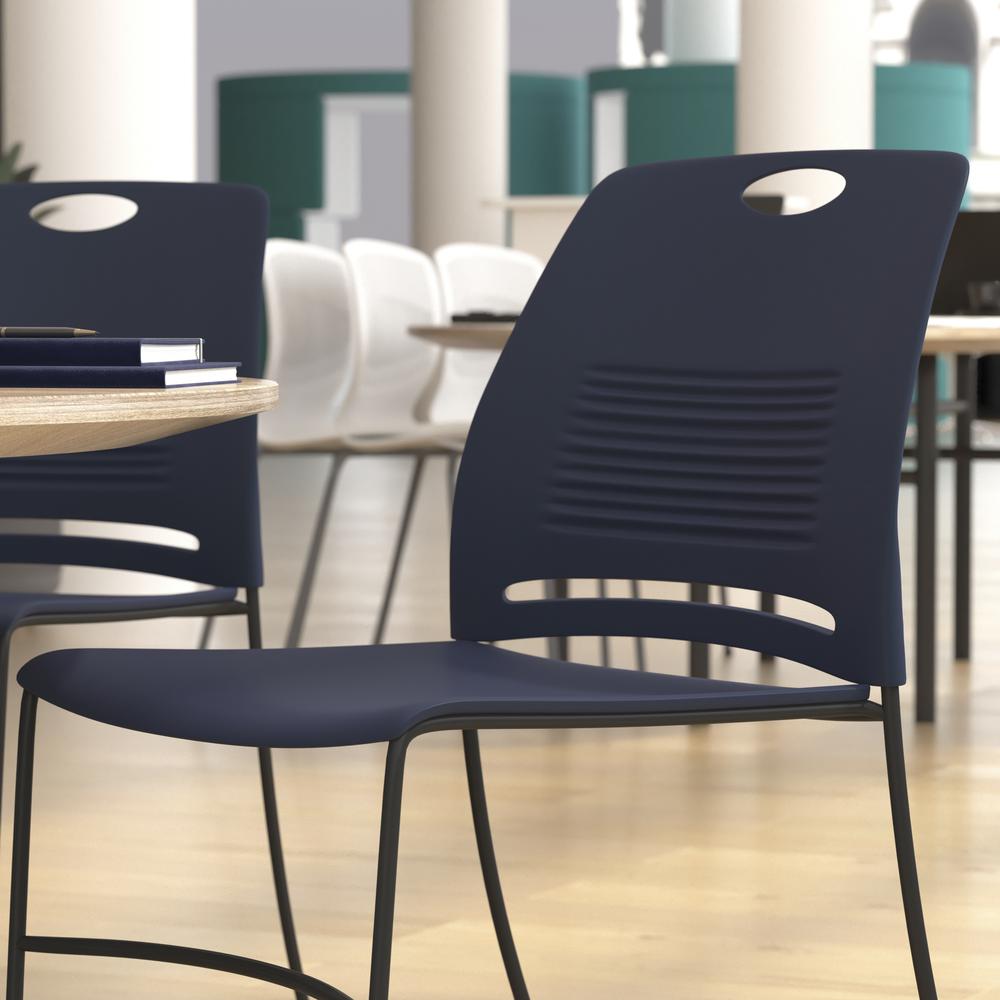 Modern Commercial Grade Stacking Chair with Lumbar Support. Picture 4