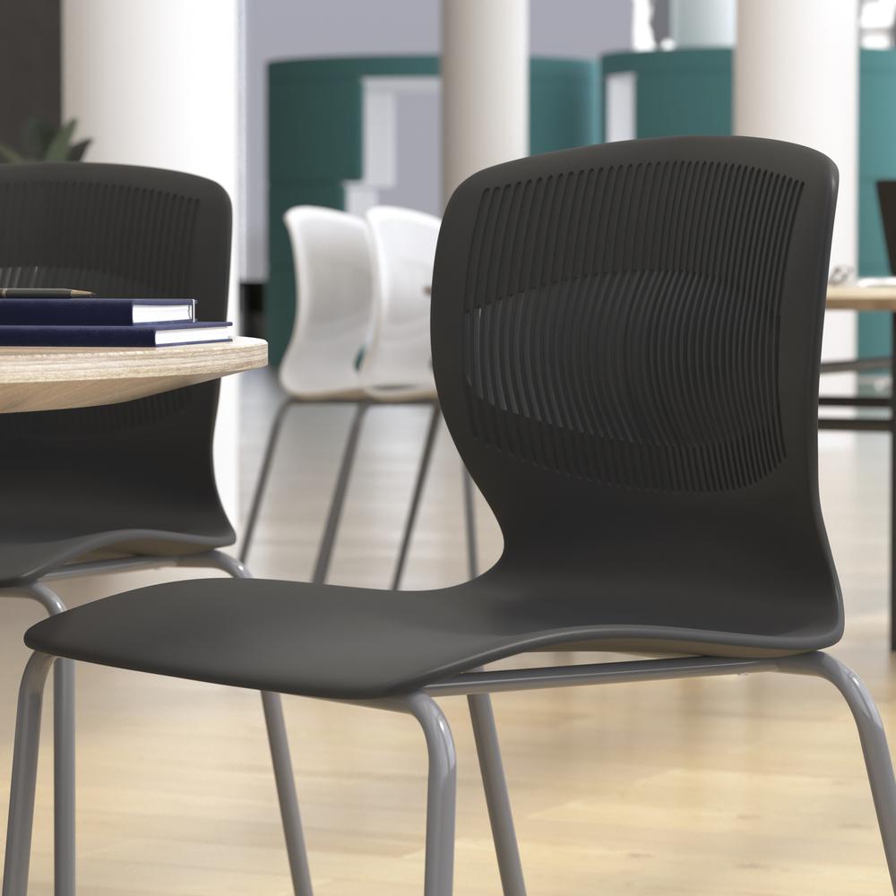 Modern Commercial Grade Stacking Chair with Lumbar Support. Picture 3