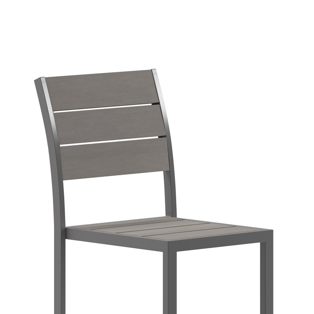 Modern Commercial Grade Armless Patio Chair. Picture 2