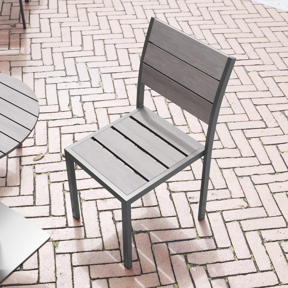 Modern Commercial Grade Armless Patio Chair. Picture 9