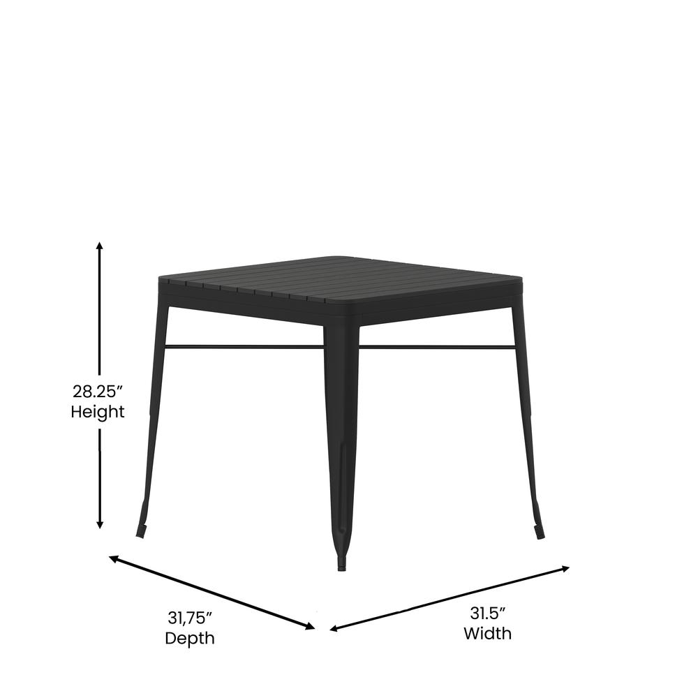Modern Commercial Grade 24" Round Patio Dining Table. Picture 8
