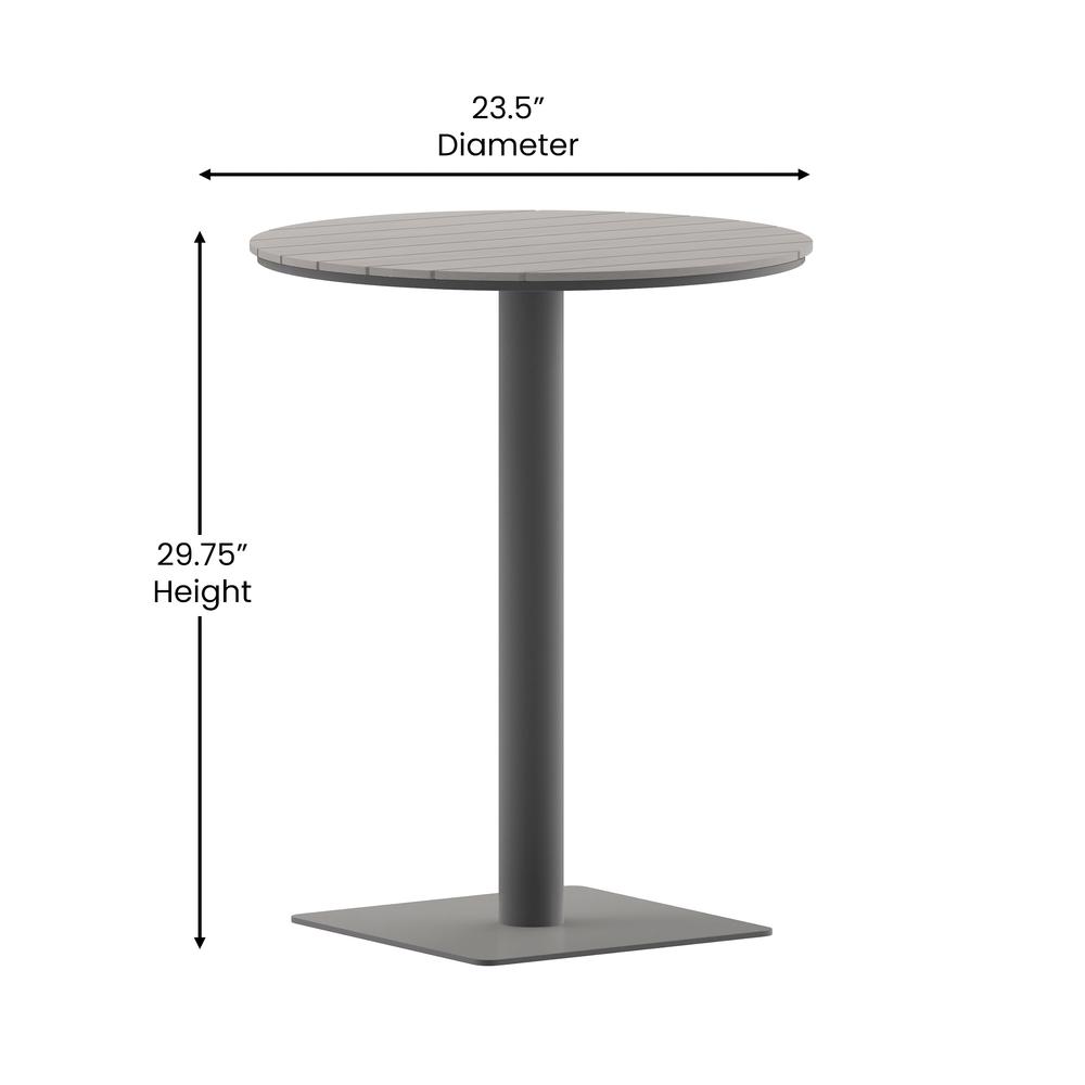 Modern Commercial Grade 24" Round Patio Dining Table. Picture 8