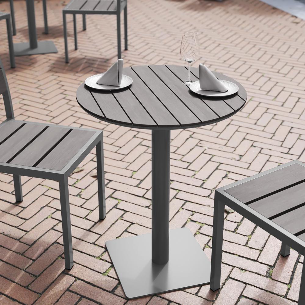 Modern Commercial Grade 24" Round Patio Dining Table. Picture 9