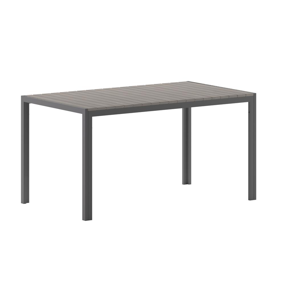 Modern Commercial Grade 55" x 31" Patio Dining Table. Picture 1