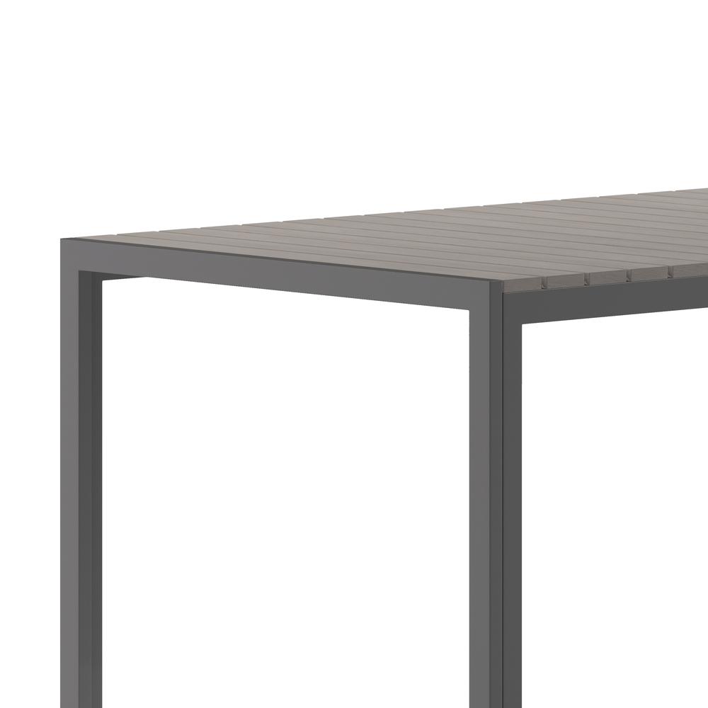 Modern Commercial Grade 55" x 31" Patio Dining Table. Picture 3