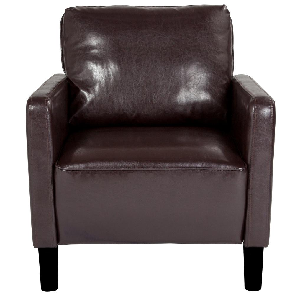 Washington Park Upholstered Chair in Brown LeatherSoft. Picture 4