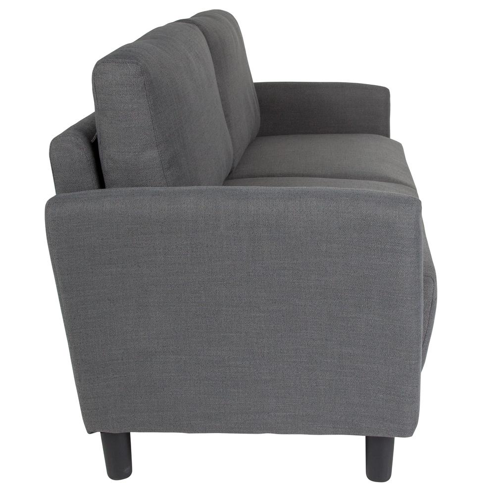 Candler Park Upholstered Sofa in Dark Gray Fabric. Picture 2