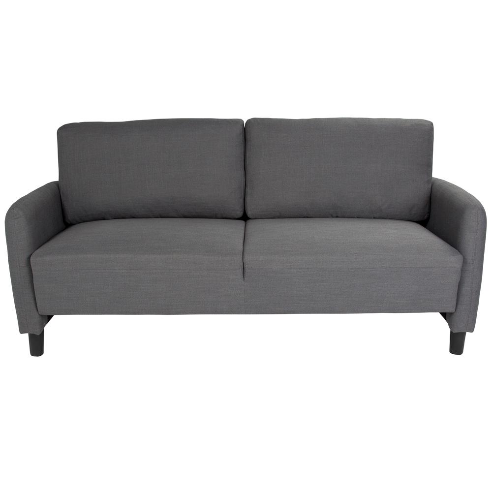 Candler Park Upholstered Sofa in Dark Gray Fabric. Picture 4