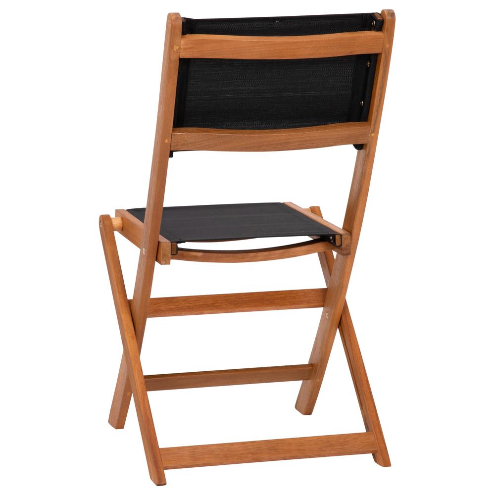 Folding Acacia Wood Patio Bistro Chairs, Set of 2. Picture 9
