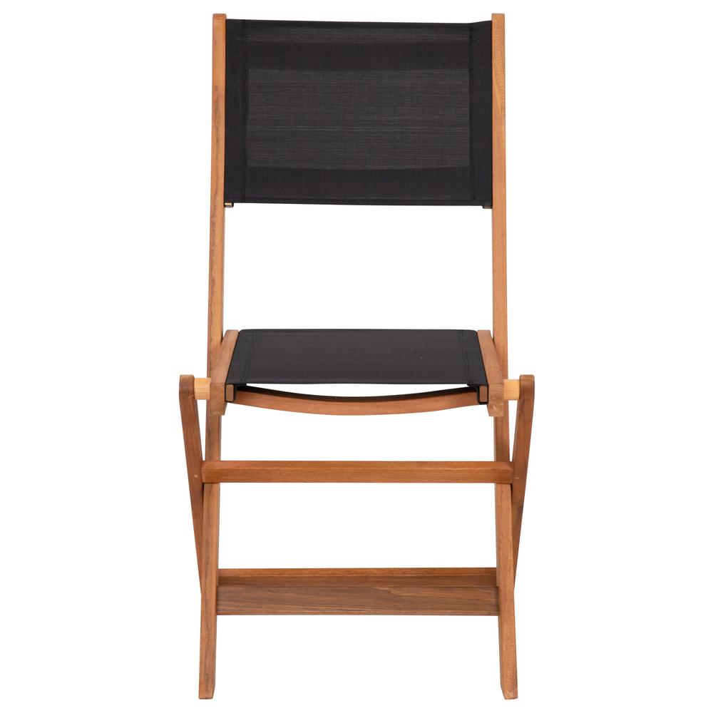 Folding Acacia Wood Patio Bistro Chairs, Set of 2. Picture 12