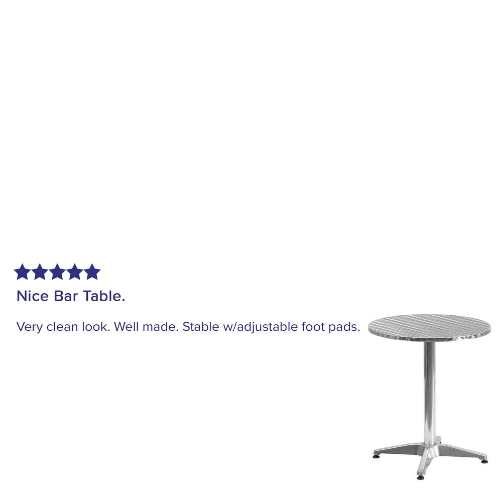 23.5'' Round Aluminum Indoor-Outdoor Table with Base. Picture 3