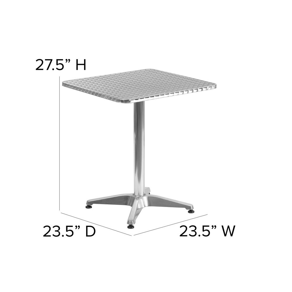 Square Aluminum Table Designed for Indoor and Outdoor Use. Picture 8