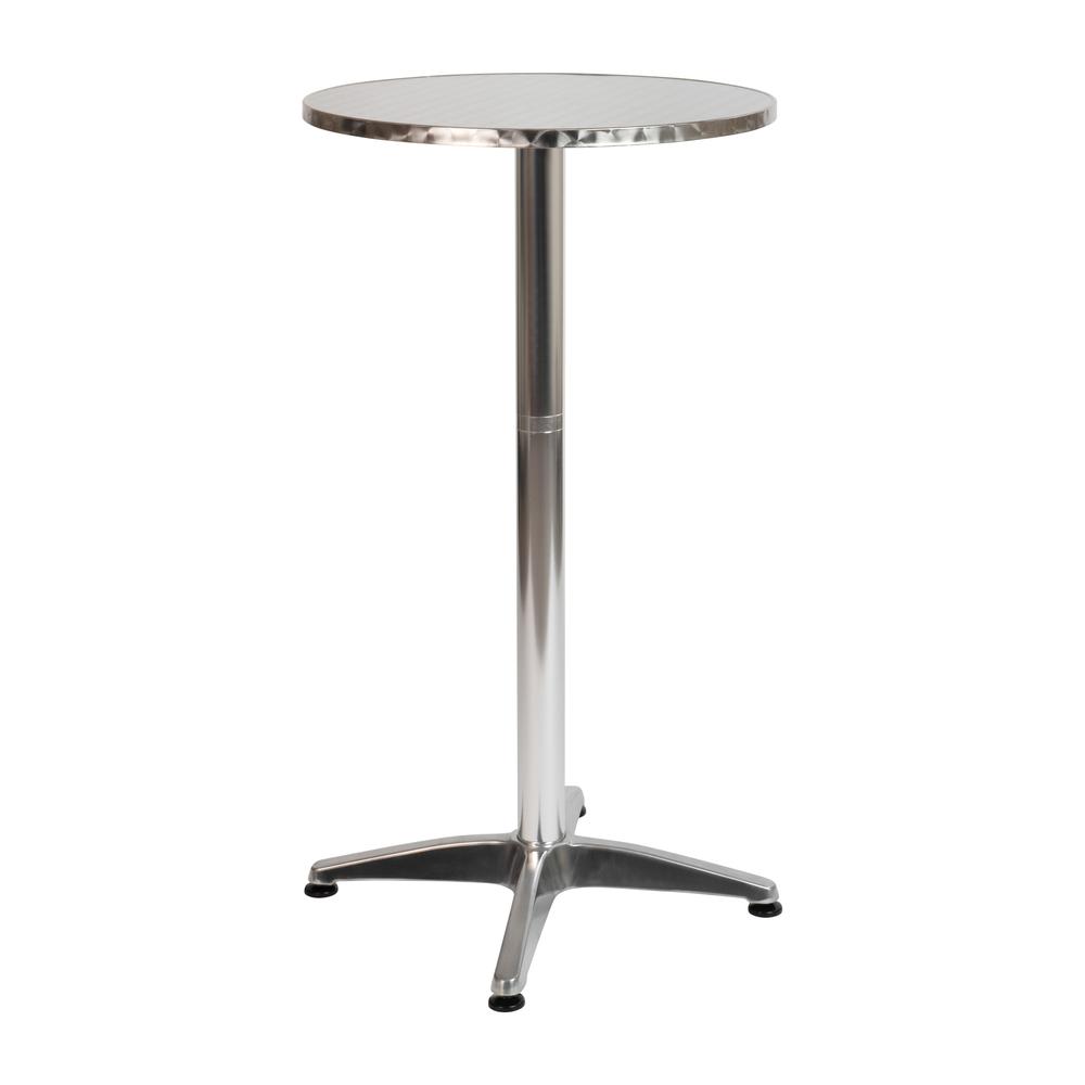 23.5" Round Aluminum Indoor-Outdoor Bar Height Table. Picture 2