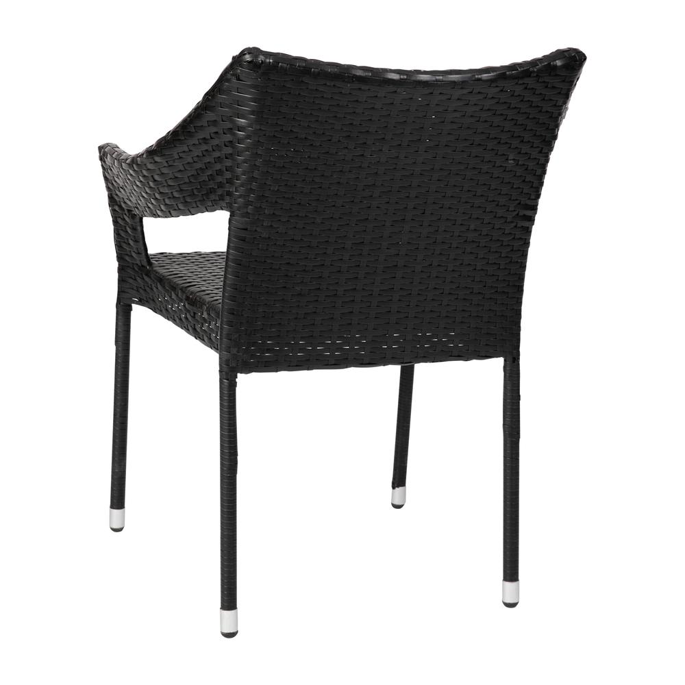 Modern Stackable Patio Dining Chair with Arms. Picture 1