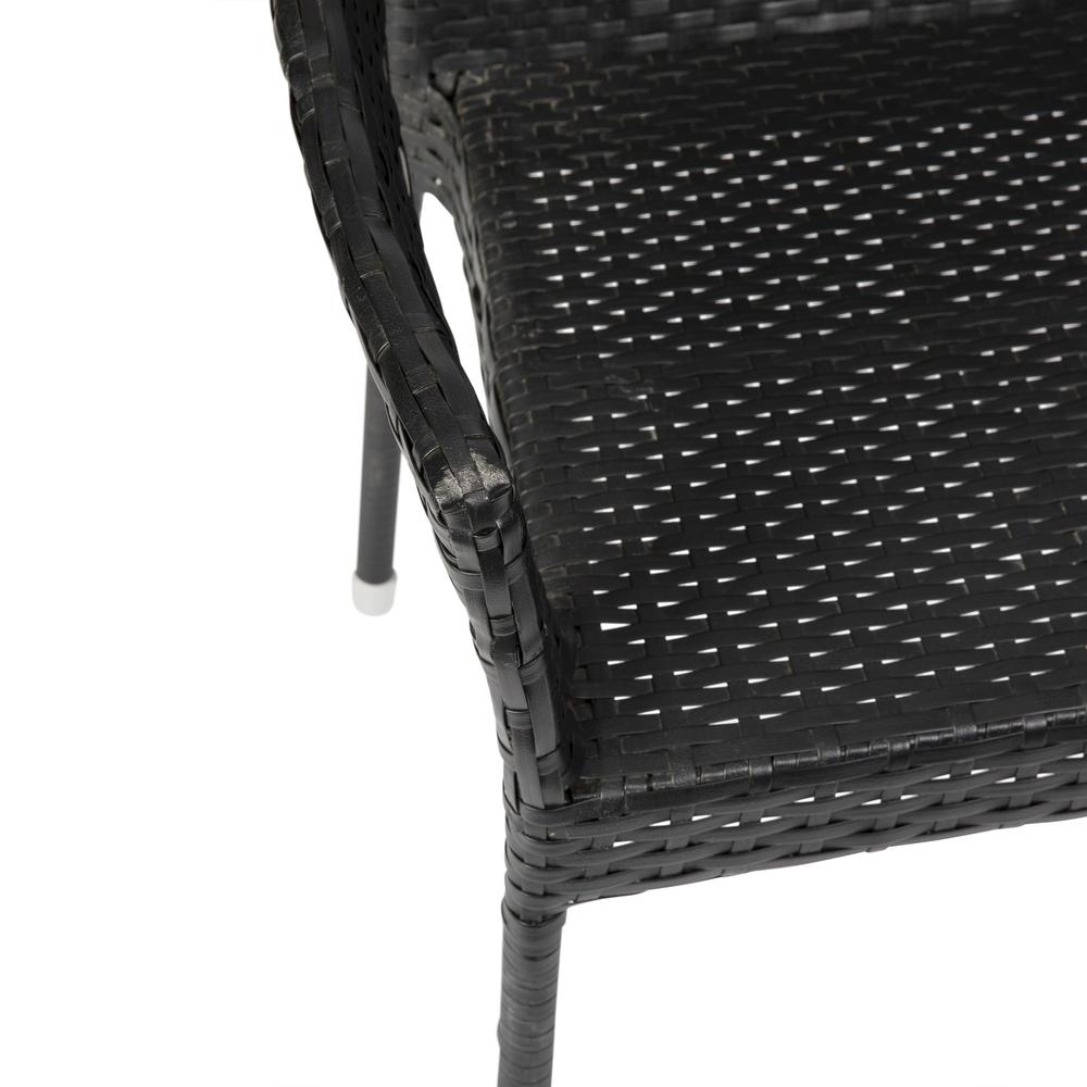 Modern Stackable Patio Dining Chair with Arms. Picture 2