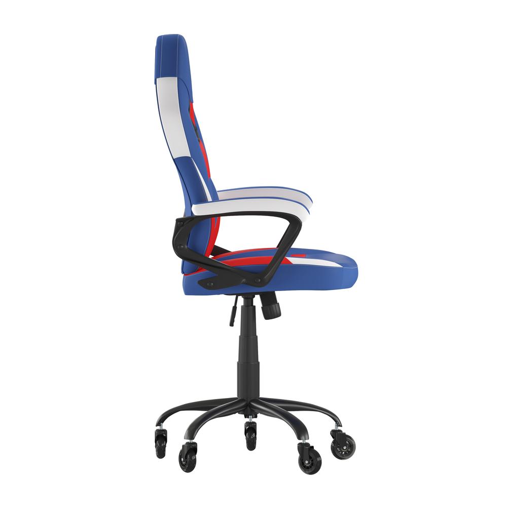 PC Office Computer Chair - Red, Blue Gaming Chair - 360° Swivel - Roller Wheels. Picture 8