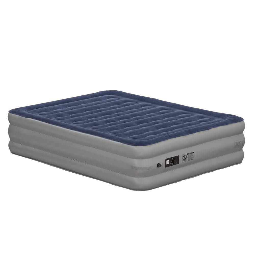 18 inch Air Mattress with ETL Certified Internal Electric Pump and Carrying Case - Queen. Picture 1