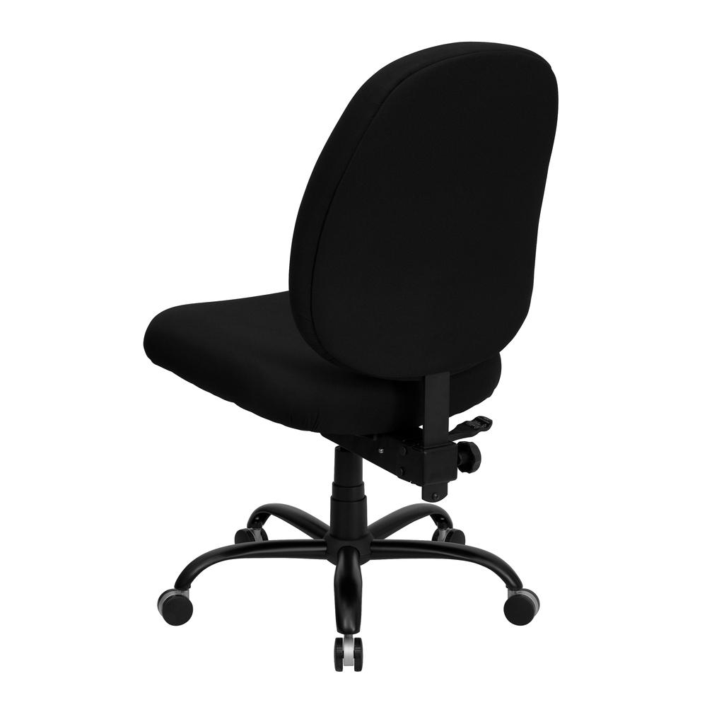 Big & Tall 400 lb. Rated High Back Black Fabric Executive Swivel Ergonomic Office Chair with Adjustable Back. Picture 3