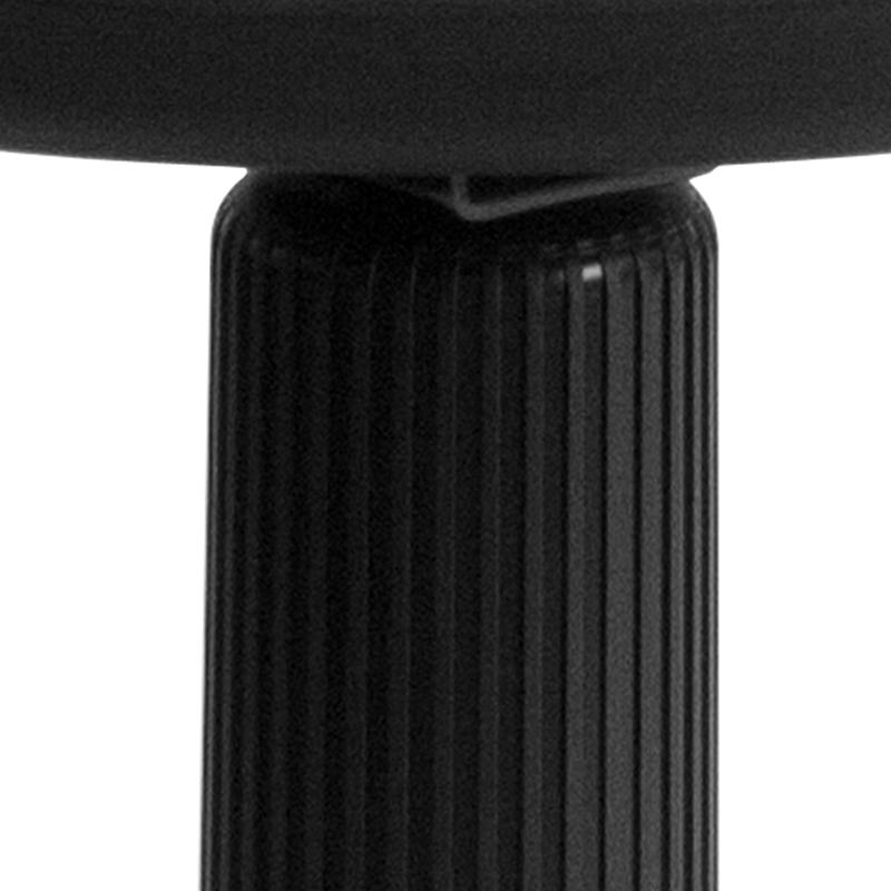 Black Ergonomic Stool with Foot Ring. Picture 9