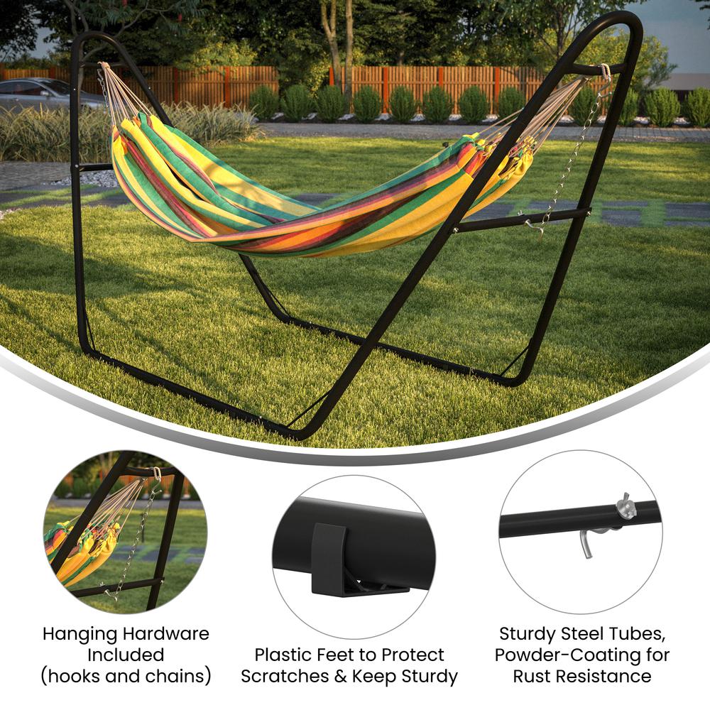 Contemporary 2 Person Hammock with Heavy Duty Stand. Picture 7