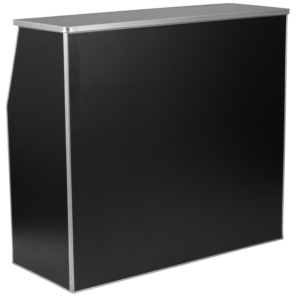 4' Black Laminate Foldable Bar - Portable Event Bar. Picture 2